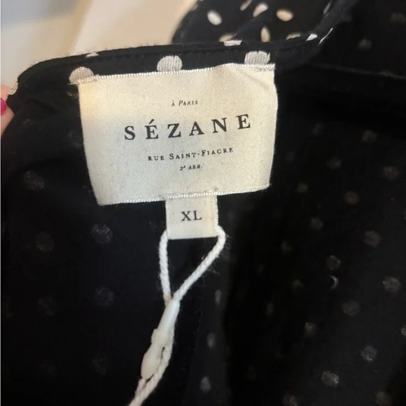 Sezane Luce Dress Pois Moyen - Size XL NWT - Picture 9 of 12